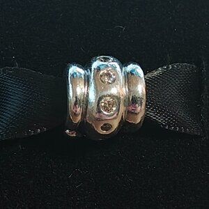 Authentic Pandora Retired Champagne Swirl CZ Charm 790328CCZ Sterling Silver